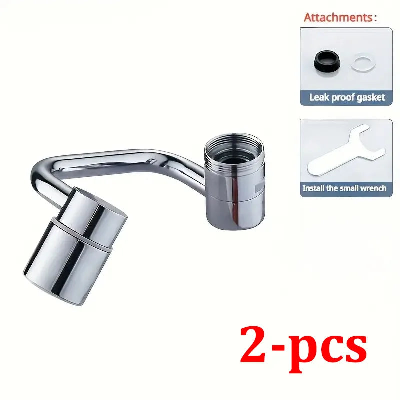 FlowFlexPro™ 1080° Swivel Stainless-Steel Faucet Extender | Dual-Mode, Splash-Proof & Easy to Install