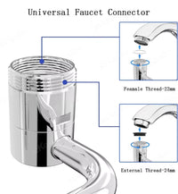 FlowFlexPro™ 1080° Swivel Stainless-Steel Faucet Extender | Dual-Mode, Splash-Proof & Easy to Install