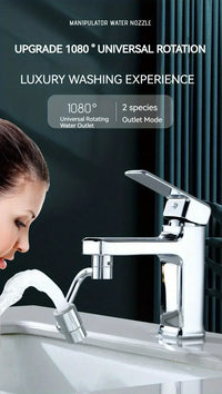 FlowFlexPro™ 1080° Swivel Stainless-Steel Faucet Extender | Dual-Mode, Splash-Proof & Easy to Install