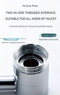 FlowFlexPro™ 1080° Swivel Stainless-Steel Faucet Extender | Dual-Mode, Splash-Proof & Easy to Install